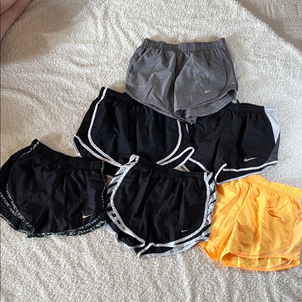 Nike Women's Athletic Shorts - Black, Gray, Yellow